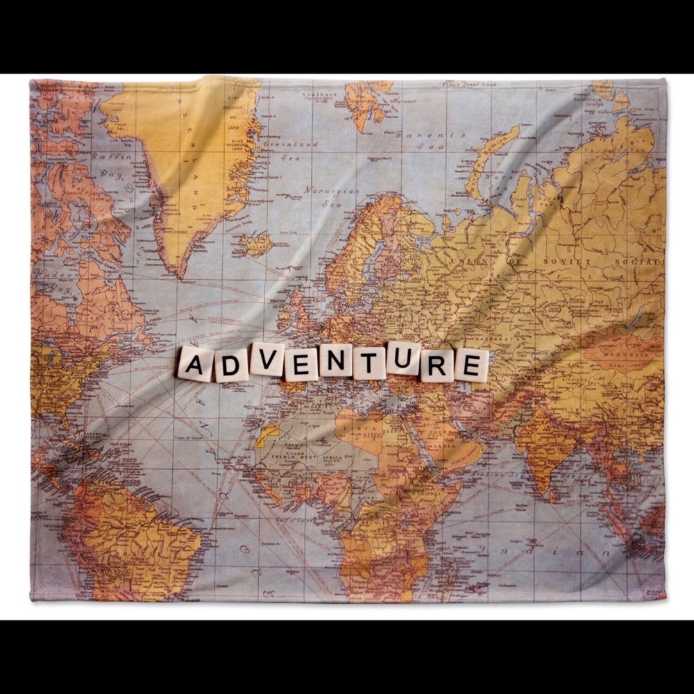 Society6 Tapestry Adventure Map by Silvia Cook